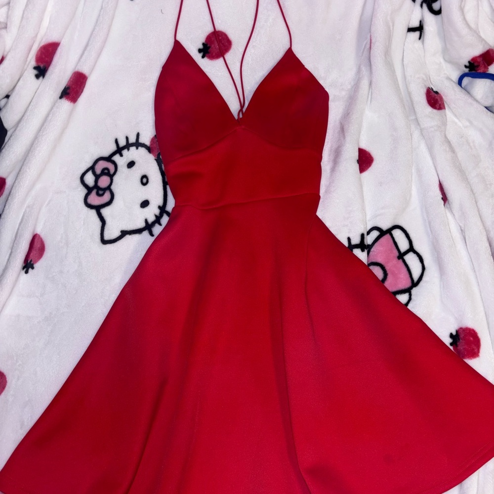 Revamped Scarlet Halter Dress